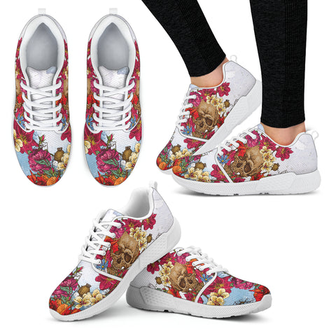Flower Skull Athletic Shoe