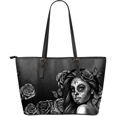 Black and White Calavera Tote
