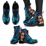 Blue Calavera Boots