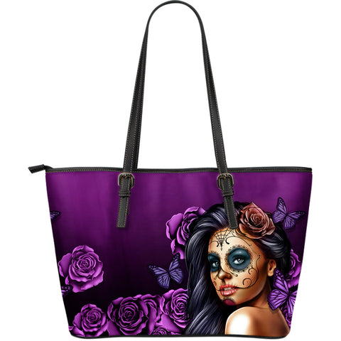Pink Calavera Leather Tote