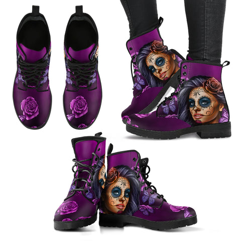 Pink Calavera Boots