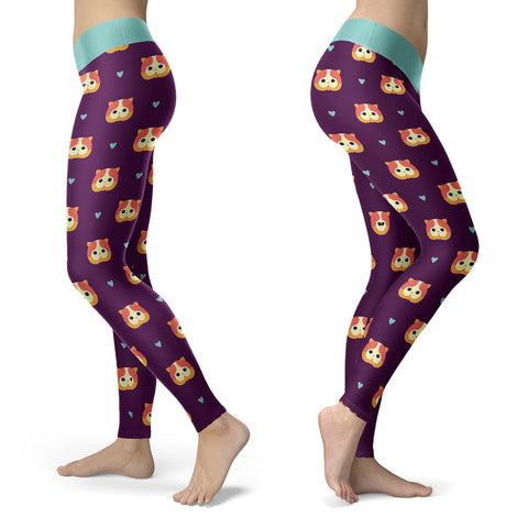 Purple Cat Leggings