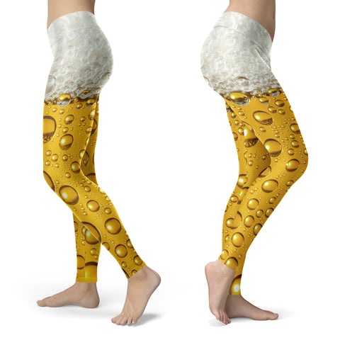 Beer Bubbles and Foam Leggings