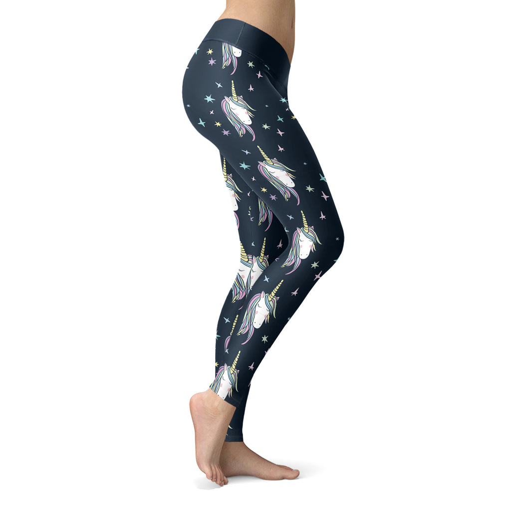 Unicorn Print Yoga Leggings - High Waist, Soft Stretchy Fabric, One Size Fits Most - Fun Workout & Casual Wear - View #10