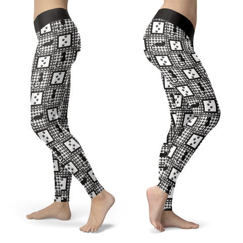 Black Cats and Paws Leggings