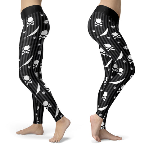 Cat Pirate Crossbones Leggings