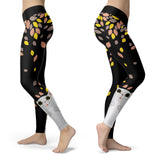 Cat playing with Leaves Leggings