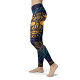 Surfing Skull Ornamental Leggings