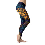 Surfing Skull Ornamental Leggings