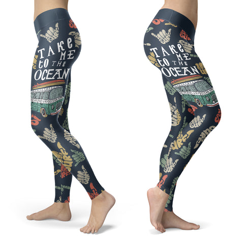 Take Me To The Ocean Surf Leggings