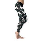 Cute Samoyed Dog Black Leggings