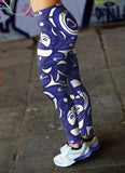 Blue and White Native Pattern Leggings