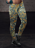 Blue and Orange Native Pattern Leggings