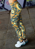 Blue and Orange Native Pattern Leggings