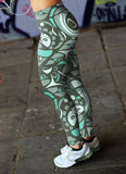 Green Native Pattern Leggings