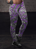 Purple and Gray Native Pattern Leggings