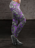 Purple and Gray Native Pattern Leggings