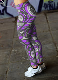 Purple and Gray Native Pattern Leggings