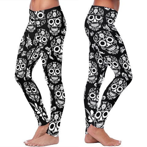 Black and White Sugar Skulls