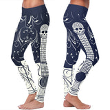 Blue and White Sugar Skull Guitar