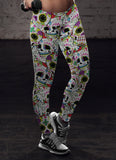 Really Colorful Sugar Skull Leggings