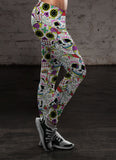 Really Colorful Sugar Skull Leggings