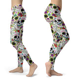 Really Colorful Sugar Skull Leggings