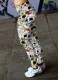 Really Colorful Sugar Skull Leggings
