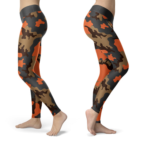 Orange Camo Leggings