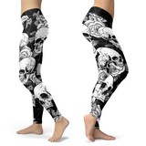 Black and White Skull Leggings