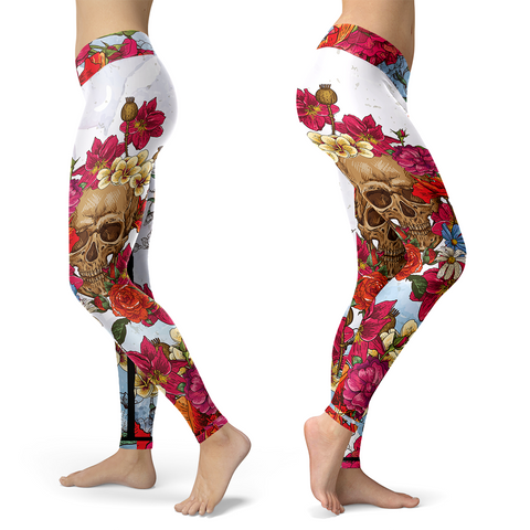 Flower Skull Leggings