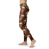 Rose Skull Leggings