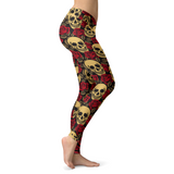 Rose Skull Leggings