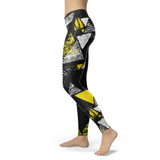 Black and Yellow Triangle Leggings