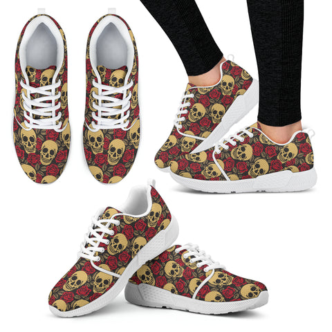 Rose Skull Athletic Shoes