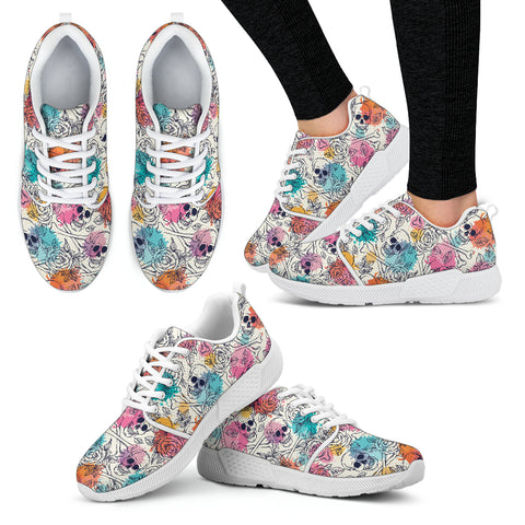 Colorful Skull Athletic Shoe