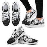 Black and White Skulls Athletic Shoes