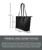 Black and White Skulls Leather Tote