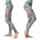 Abstract Memphis Style Leggings