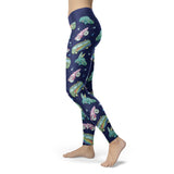 Hippie Vans, Cars and Bicycles with Surf Board Leggings