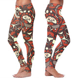 Brown and Orange Native Pattern Leggings