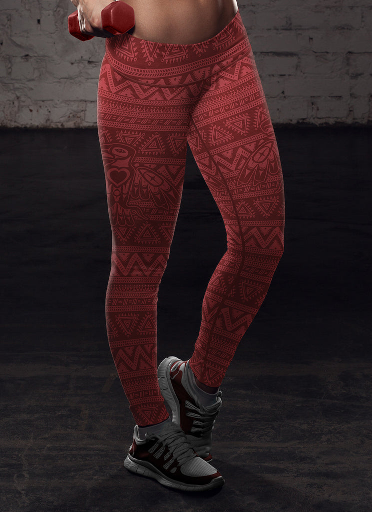 Red Native Bird Pattern – lifeloveandleather