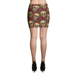 Rose Skulls Mini Skirt