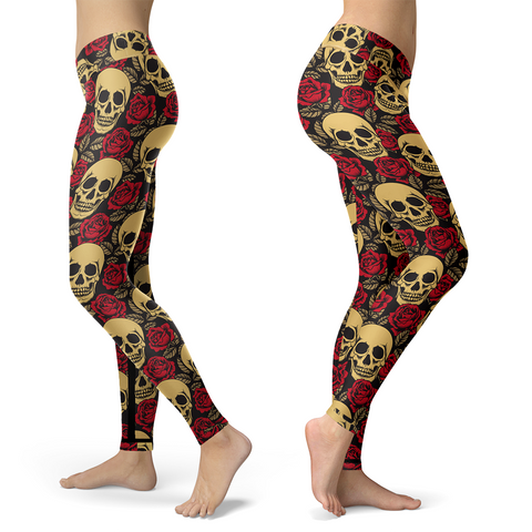 Skulls 'N Roses - Women's Plus Size 3X-5X Leggings – Apple Girl Boutique